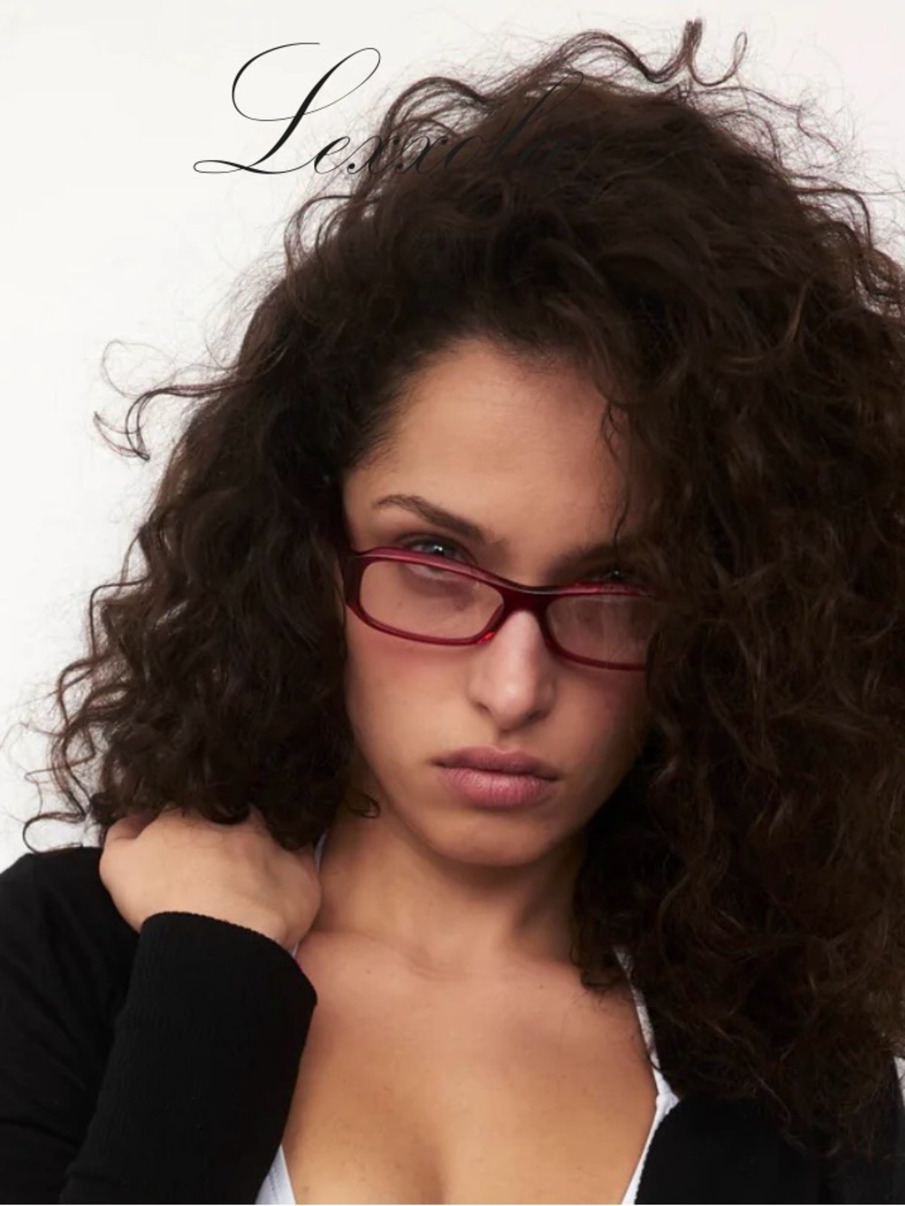 Lexxola Alba Women's Red Rectangular Glasses